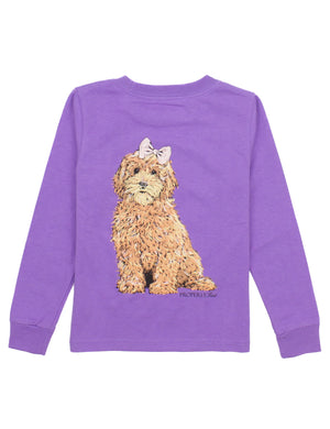 Girls Goldendoodle LS Light Purple