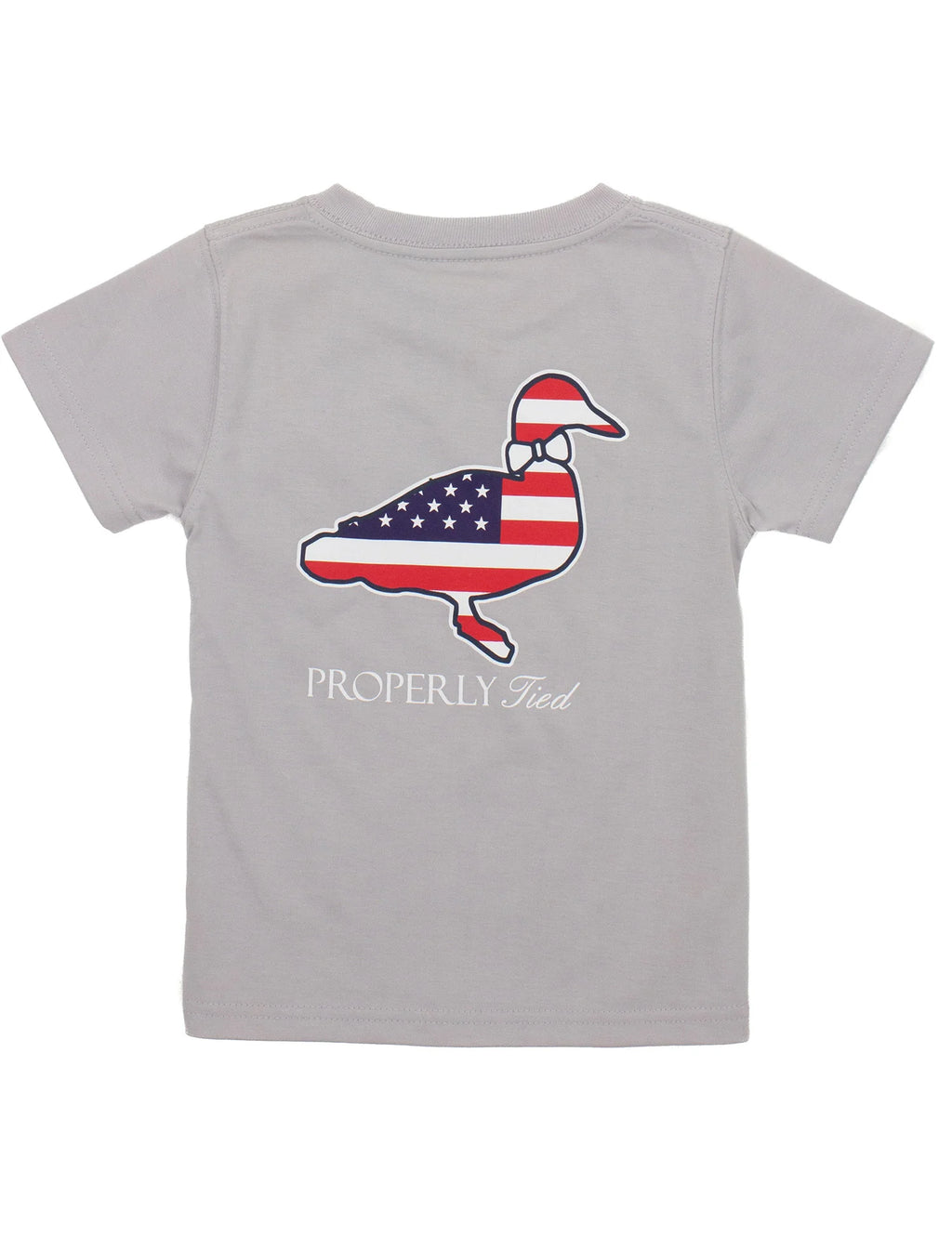 Boys Americana Logo SS Ice Grey