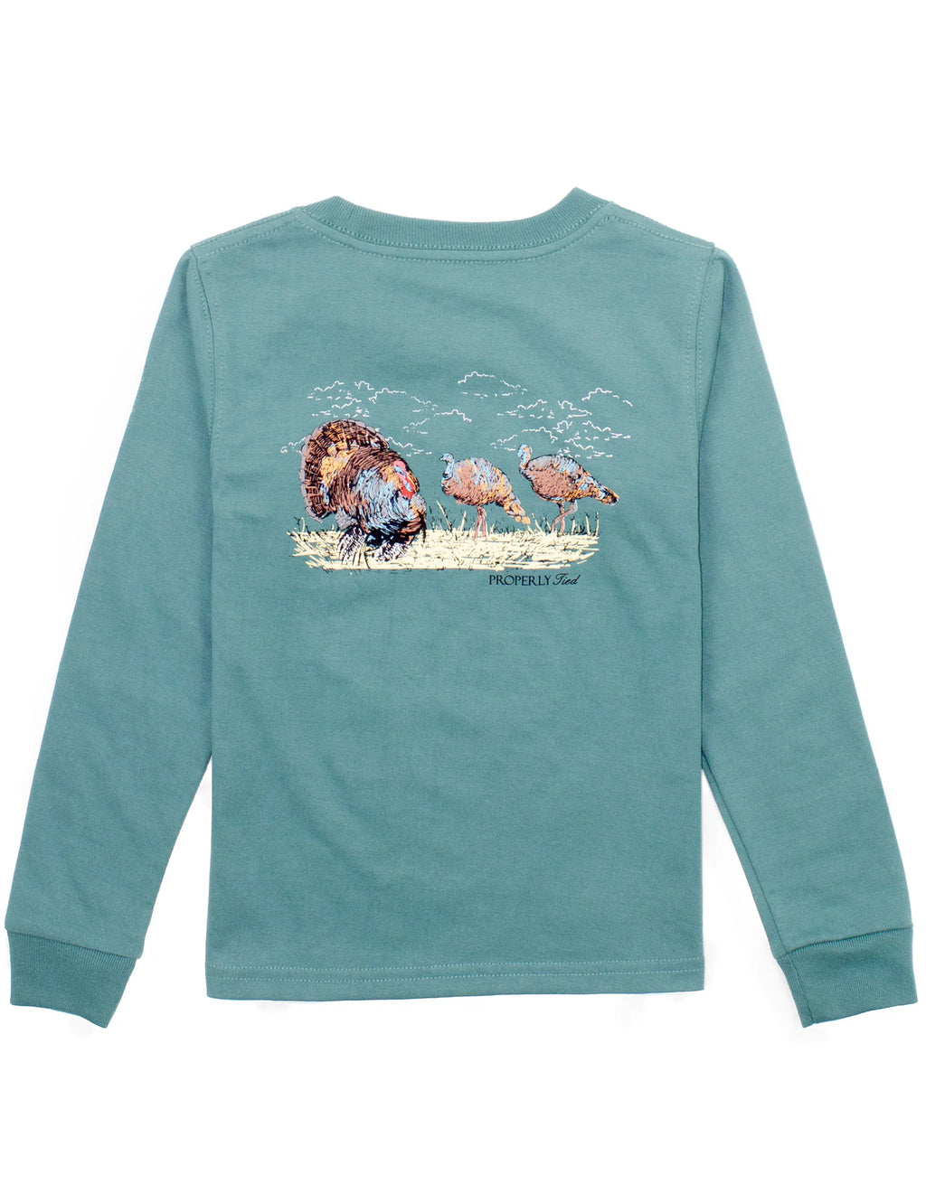 Boys Turkey Hunt LS Marine Green