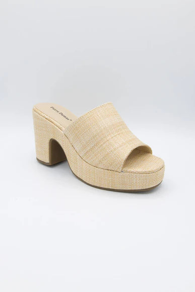 Pierre Dumas Tayla Woven Heels for Women in Natural