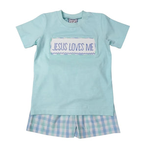 Three Sisters Jesus Loves Me Short Set