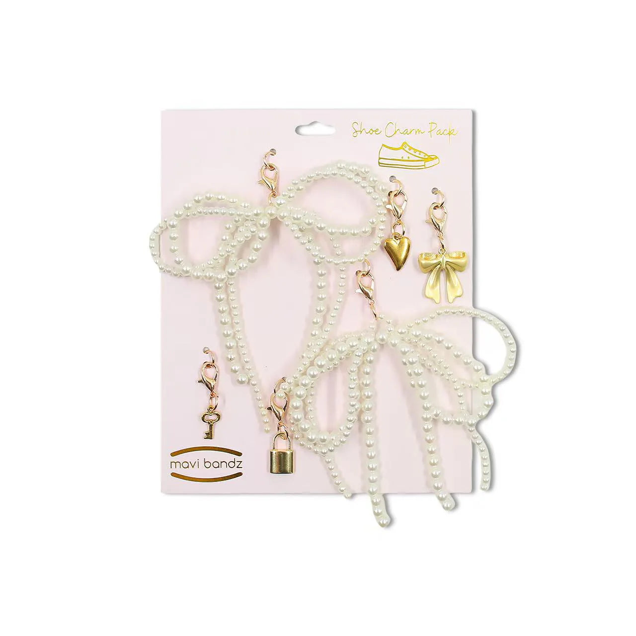 Pearl Bow Shoe Charms