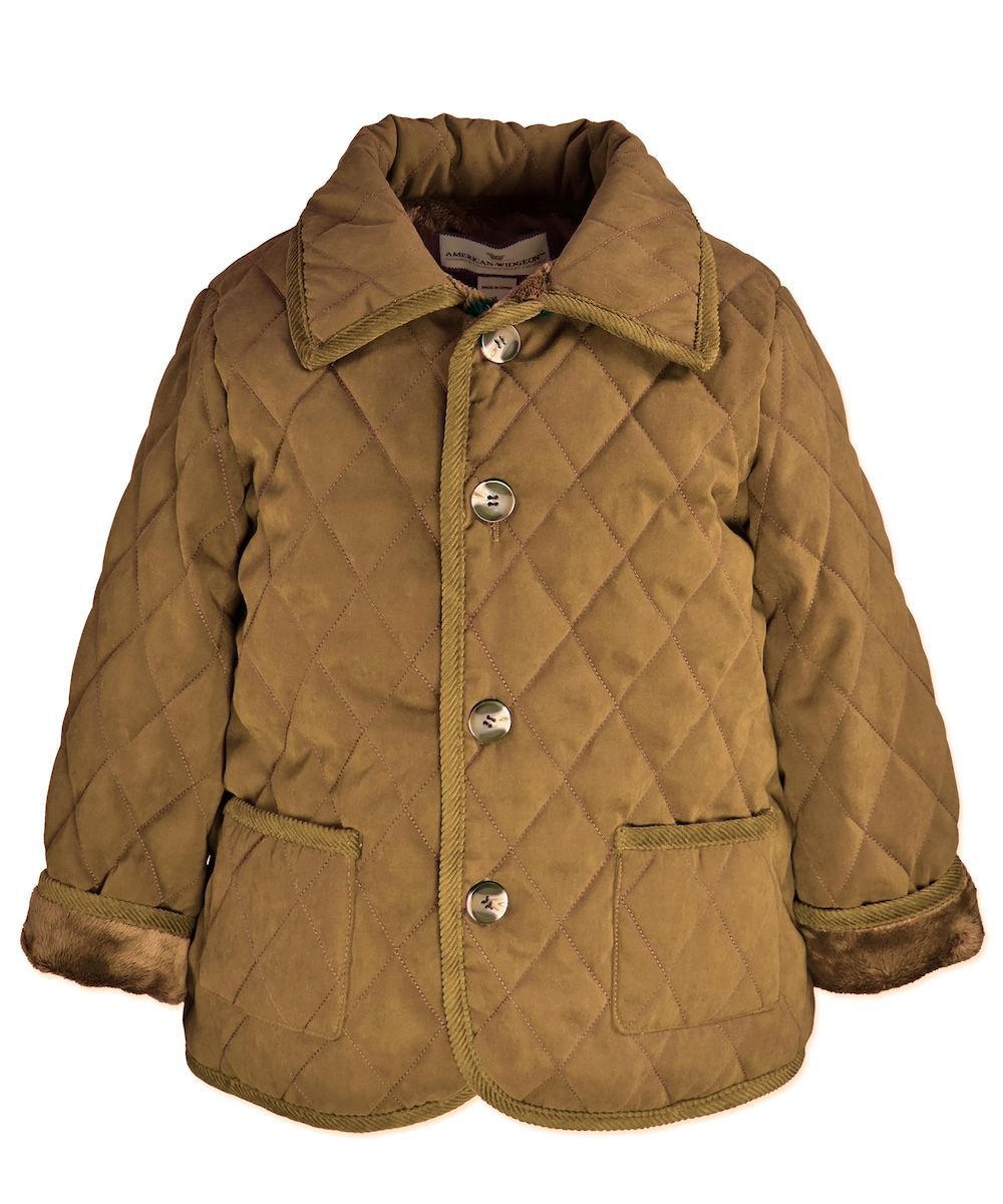 Widgeon Boys Quilted Barn Jacket Coat - Tan Caramel