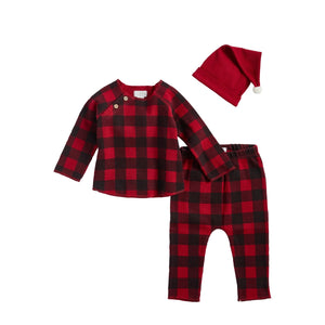 Mud Pie Buffalo Check 3pc