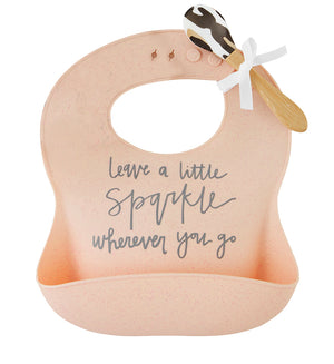 Mud Pie Silicone Bib With Wooden Spoon