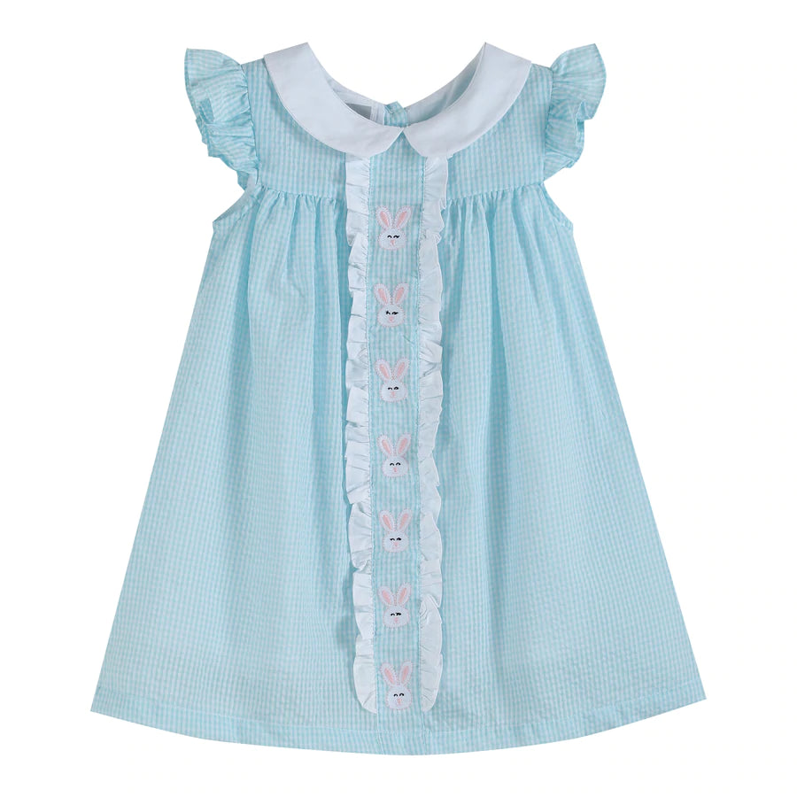 Lil Cactus Turquoise Bunny Yoke Dress