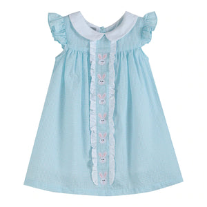 Lil Cactus Turquoise Bunny Yoke Dress