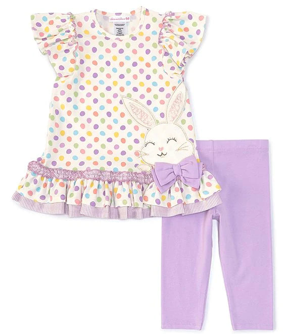 Bunny Applique Top & Capri Leggings Set